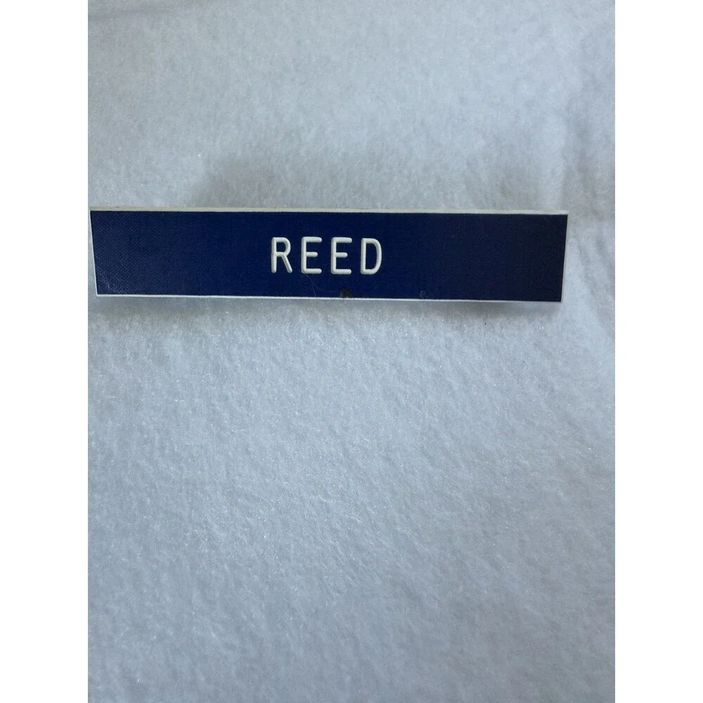 “Reed” Nametag Pin Vintage Plastic Metal